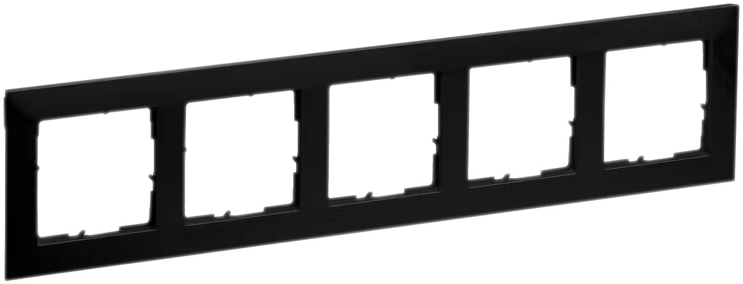 Legrand 765375 SEANO 5-fach Rahmen in der Farbausführung Schwarz lackiert