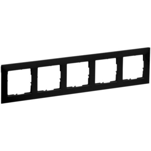 Legrand 765375 SEANO 5-fach Rahmen in der Farbausführung Schwarz lackiert