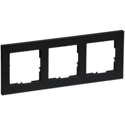 Legrand 765383 SEANO+3-fach Rahmen in der Farbausführung Schwarz lackiert