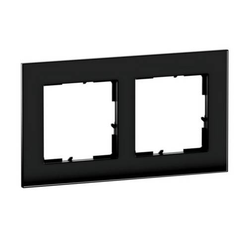 LEGRAND, SEANO Natura 2-fach Rahmen aus Echtmaterial, Designausführung: Black Smoked Glass, 766112