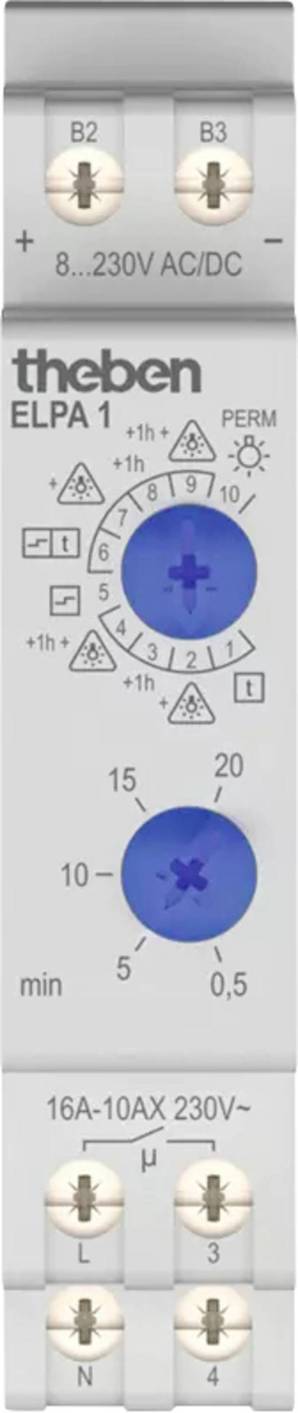 Theben 0010002 Treppenlichtzeitschalter Hutschiene 230 V/AC