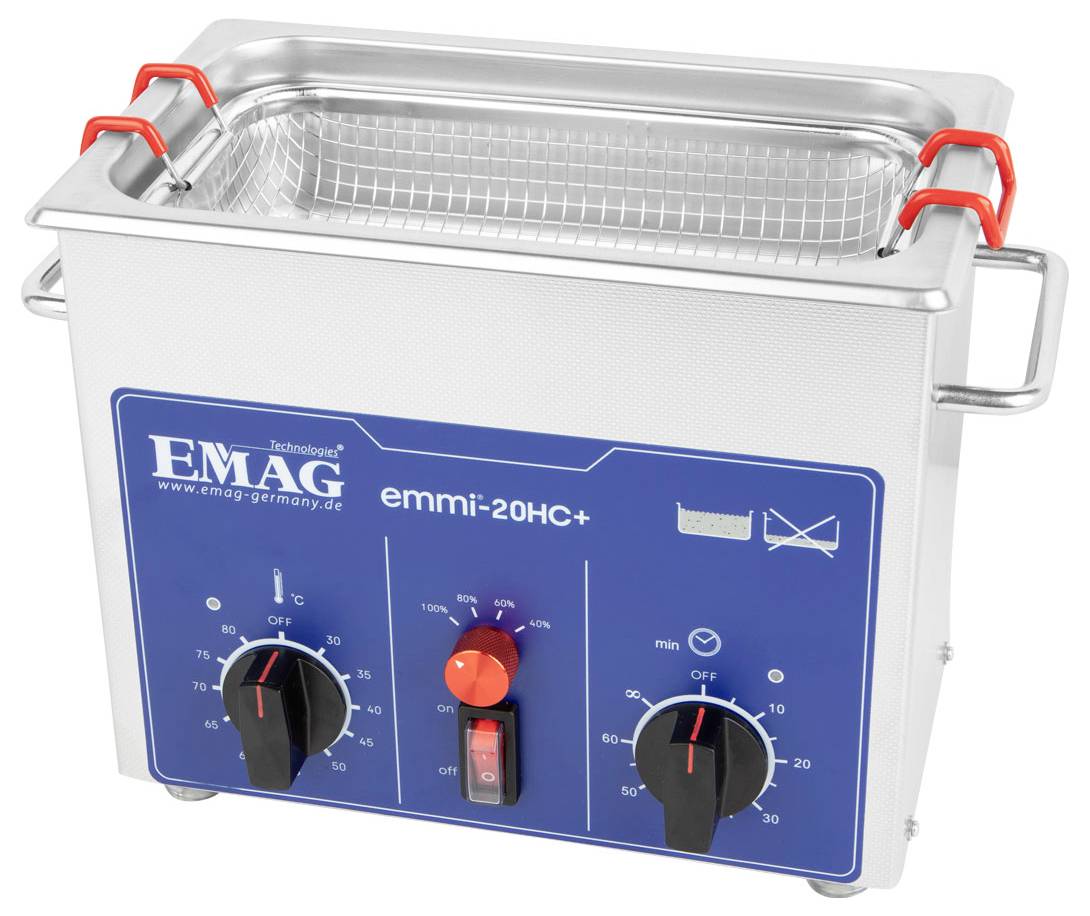 Emag Emmi-20HC Plus Ultraschallreiniger Universal 120 W 2.6 l mit Heizung-3