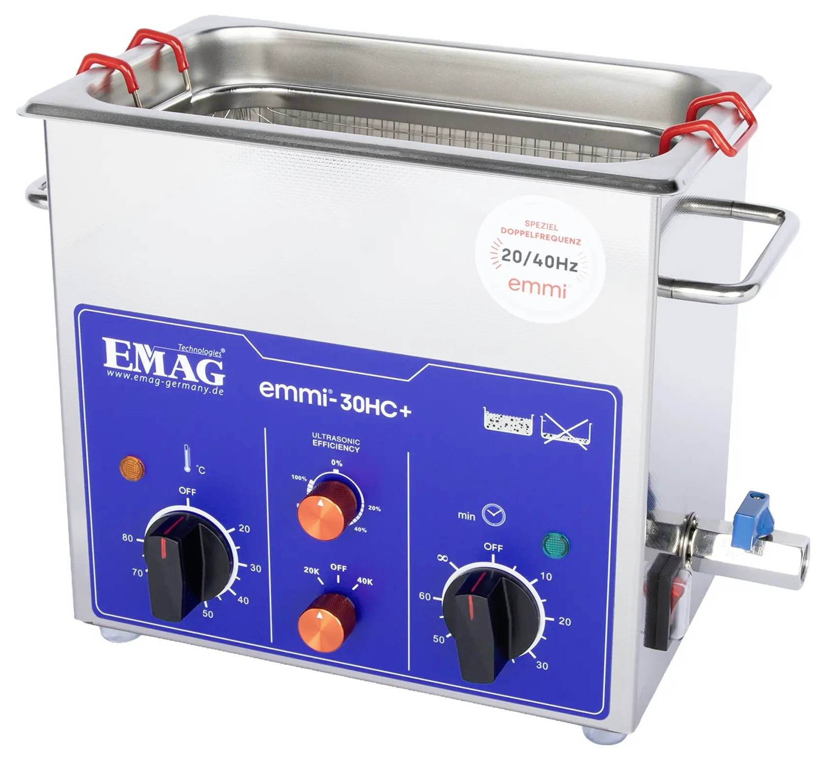 Emag Emmi-30HC Plus Ultraschallreiniger Universal 180 W 3.2 l mit Heizung-2