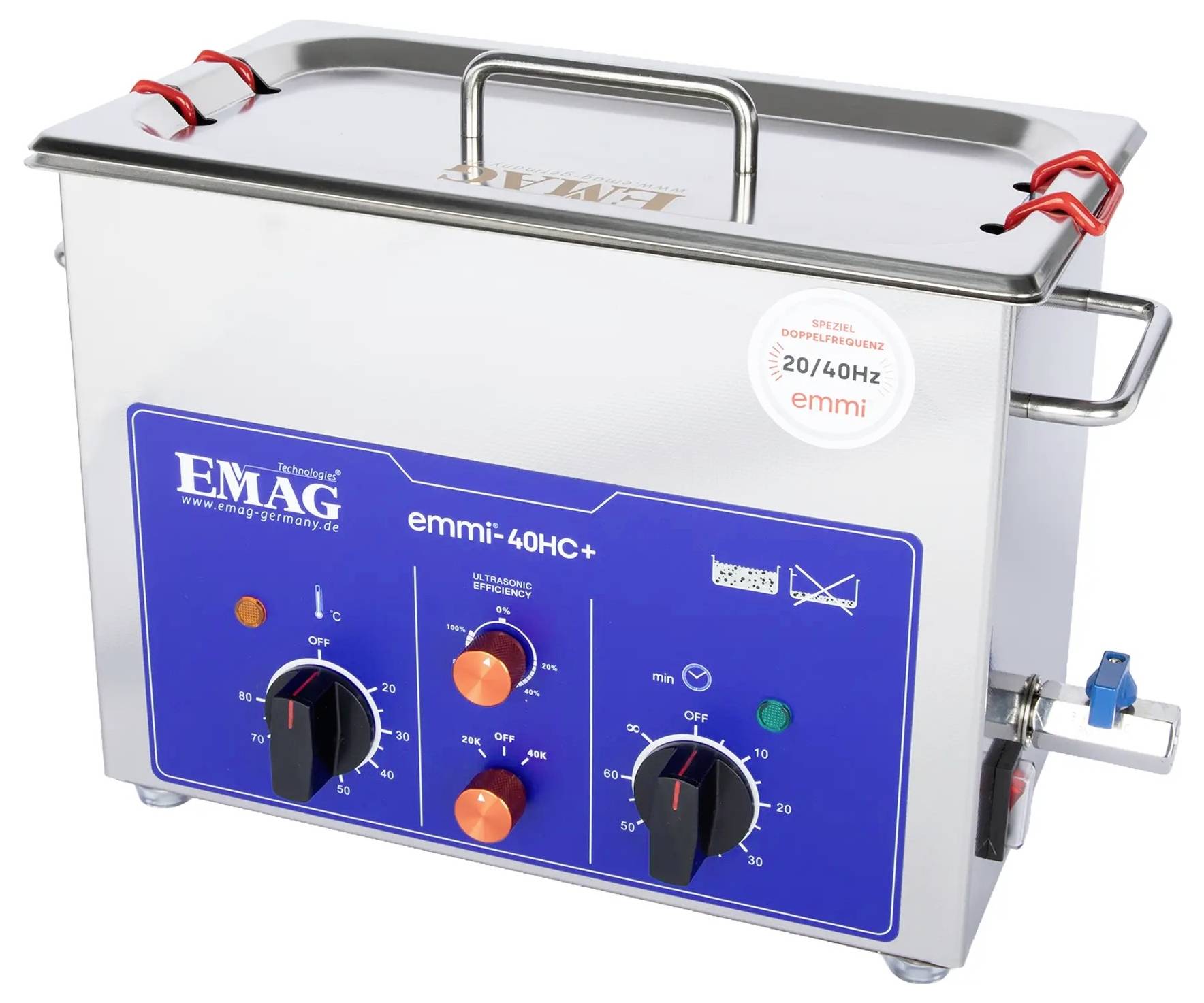 Emag Emmi-40HC Plus Ultraschallreiniger Universal 240 W 4.5 l mit Heizung-1