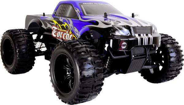 Amewi Torche  Brushed 1:10 RC Modellauto Elektro Monstertruck Allradantrieb (4WD) RtR 2,4 GHz Inkl. Akku und Ladegerät