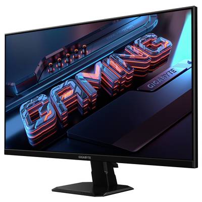 Ein Computerbildschirm zeigt den Schriftzug "GAMING" in leuchtenden Buchstaben auf einem dunklen, futuristischen Hintergrund.