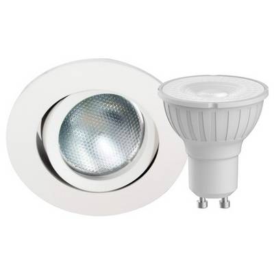 'Einbauleuchte und LED-Glühlampe in Nahaufnahme.'