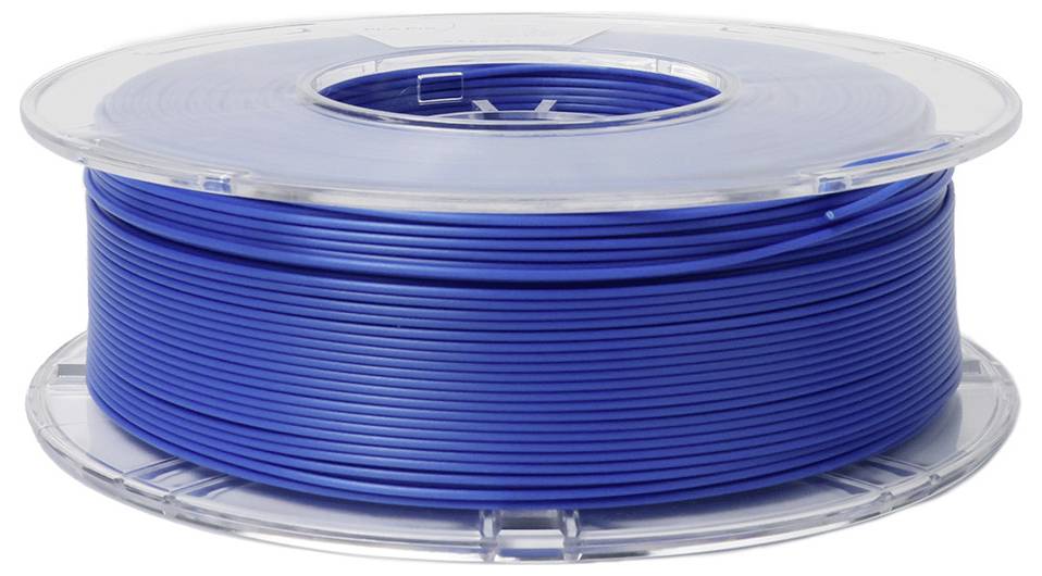 Spule mit blauem Filament für 3D-Drucker.