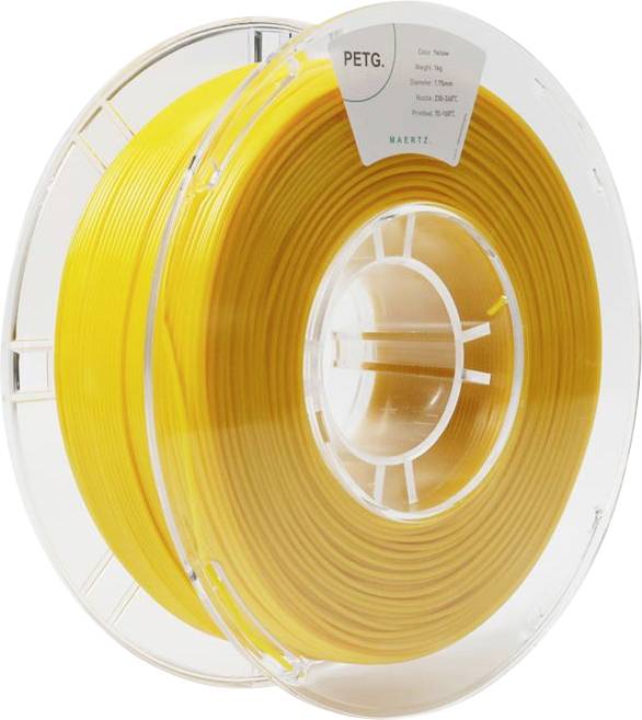 Maertz PMMA-1011-006 PMMA-1011-006 Filament PETG Chemisch bestendig 1.75 mm 1000 g Geel 1 stuk(s)