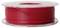 Rolle mit rotem 3D-Drucker-Filament, auf einem transparenten Spulenkern aufgewickelt, bereit zur Verwendung im 3D-Druck.