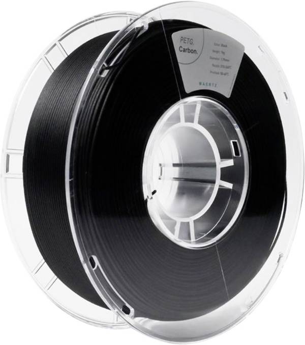 Maertz PMMA-1020-001 PMMA-1020-001 Filament PETG Carbon chemisch beständig, hitzebeständig 1.75 mm 1000 g Schwarz  1 St.