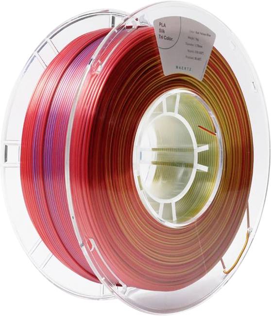 Maertz PMMA-1022-005 PMMA-1022-005 Filament PLA zijdeglans Zijdeglans 1.75 mm 1000 g Rood, Geel, Blauw 1 stuk(s)