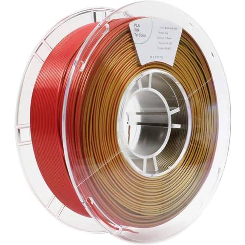Maertz PMMA-1022-006 PMMA-1022-006 Filament PLA-Seide Seidig glänzend 1.75 mm 1000 g Schwarz, Rot, Gold 1 St.