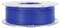 Eine durchsichtige Spule mit blauem Filament, das für 3D-Drucker verwendet wird.