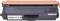 Schwarze Tonerkartusche für Drucker, Modell 'TN-423BK', mit orangefarbener Abdeckung und Etikett mit technischen Informationen auf der Seite.