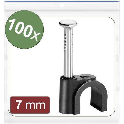 Quadrios 24CA431 Nagelschellen 24CA431 Bündel-Ø-Bereich 4 bis 7 mm Schwarz 100 St.