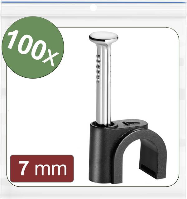 Quadrios 24CA431 Nagelschellen 24CA431 Bündel-Ø-Bereich 4 bis 7 mm Schwarz 100 St.