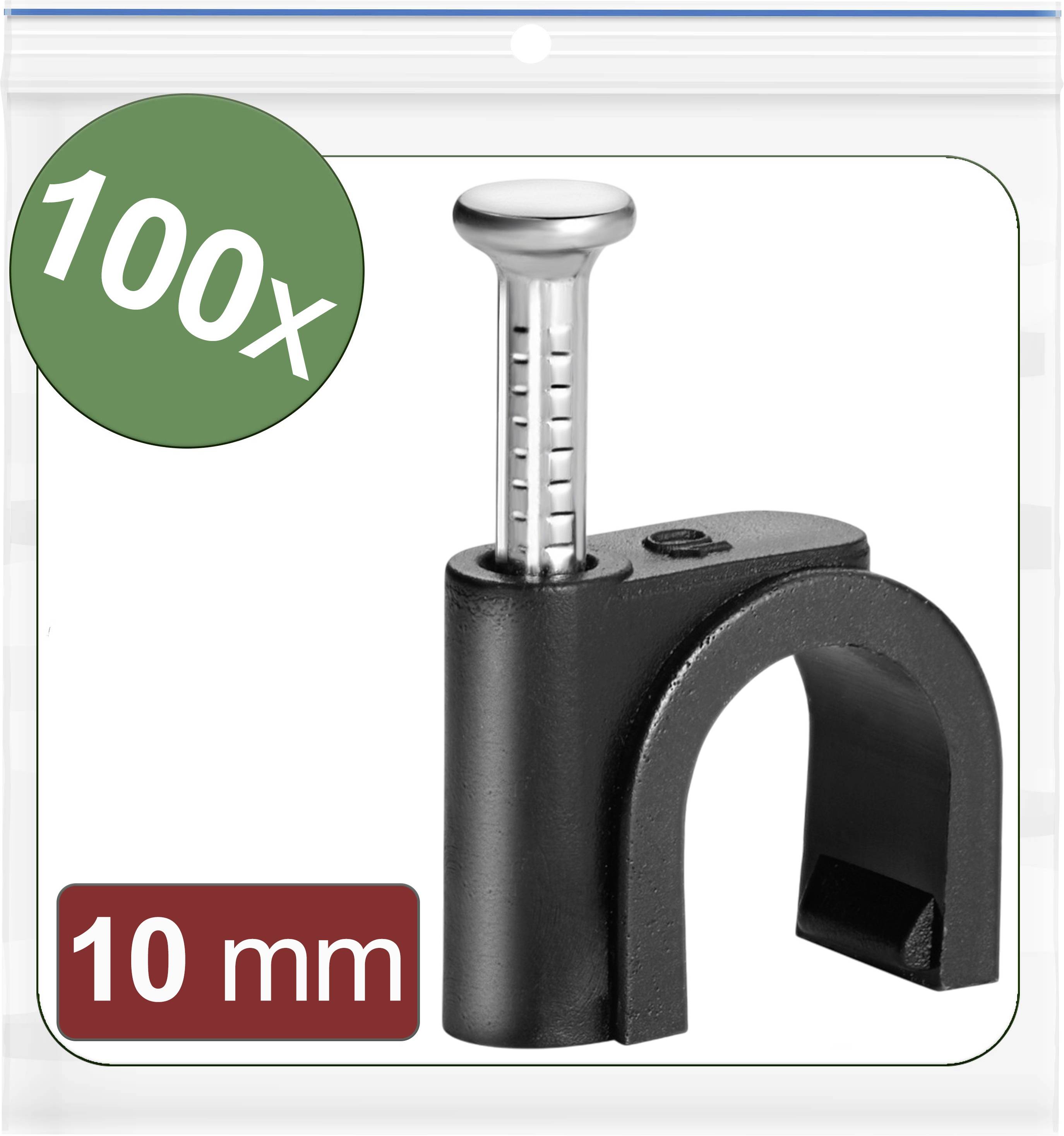 Quadrios 24CA433 Nagelschellen 24CA433 Bündel-Ø-Bereich 7 bis 10 mm Schwarz 100 St.