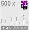 TRU COMPONENTS T24CA129 Nagelschellen TC-13448468 Bündel-Ø-Bereich 2 bis 10 mm Weiß 500 St.