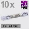 TRU COMPONENTS TC-13448488 Stoßverbinder mit Schrumpfschlauch 0.3 mm² 0.5 mm² Vollisoliert Weiß 10 St.