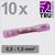 10 rosa Aderendhülsen von TRU Components, Größe 0,5-1,5 mm², beschriftet mit 22-16 AWG.