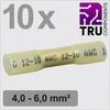 TRU COMPONENTS TC-13448504 Stoßverbinder mit Schrumpfschlauch 4 mm² 6 mm² Vollisoliert Gelb 10 St.