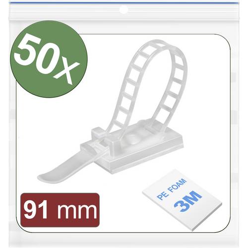 Quadrios 24CA440 Befestigungssockel selbstklebend, schraubbar 24CA440 Weiß 50 St.