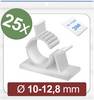 Quadrios 24CA446 Befestigungssockel selbstklebend 24CA446 Bündel-Ø-Bereich 10 bis 12.8 mm Weiß 25 St.