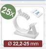 Quadrios 24CA449 Befestigungssockel selbstklebend 24CA449 Bündel-Ø-Bereich 22.2 bis 25 mm Weiß 25 St.