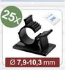 Quadrios 24CA450 Befestigungssockel selbstklebend 24CA450 Bündel-Ø-Bereich 7.9 bis 10.3 mm Schwarz 25 St.