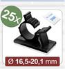 Quadrios 24CA453 Befestigungssockel selbstklebend 24CA453 Bündel-Ø-Bereich 16.5 bis 20.1 mm Schwarz 25 St.