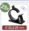 Quadrios 24CA454 Befestigungssockel selbstklebend 24CA454 Bündel-Ø-Bereich 22.2 bis 25 mm Schwarz 25 St.