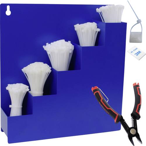 Quadrios 24CA457 24CA457 Kabelbinder-Sortiment 100 mm, 150 mm, 200 mm, 250 mm, 300 mm 3.6 mm Weiß 1022 Teile