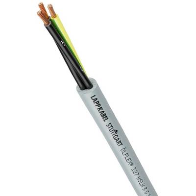 Ein Kabel mit mehreren Adern unterschiedlicher Farbe zur Stromübertragung, markiert mit der Aufschrift 'LAPP KABEL STUTTGART ÖLFLEX'.