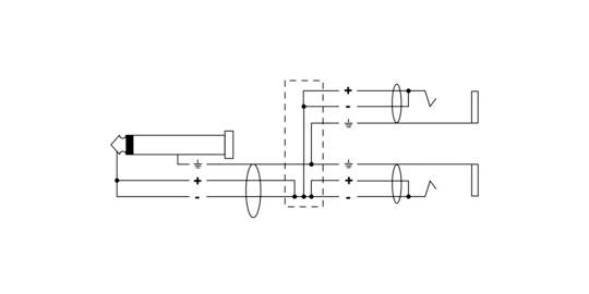Ein elektrisches Schaltbild zeigt ein Setup mit zwei parallelen Stromkreisen, Widerständen und Kondensatoren. Pfeile markieren den Fluss.