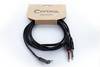 Cordial 14868 Audio Y-Adapter [1x Klinkenstecker 3.5 mm - 2x Klinkenstecker 6.3 mm (mono)] 3 m Schwarz PVC-Mantel, Zwillingsleitung