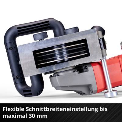Säge mit verstellbarer Schnittbreite, maximal 30 mm.