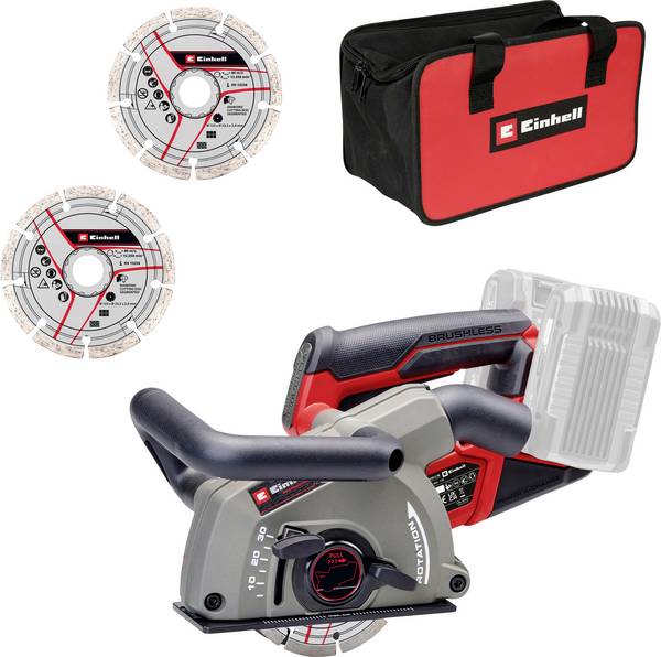 Einhell Professional Power X-Change TP-MA 36/30 Li BL - Solo 4350800 Akku-Mauernutfräse 125 mm ohne Akku, ohne Ladegerät, inkl. Tasche, inkl. Trennscheibe, bürstenlos 18 V/DC