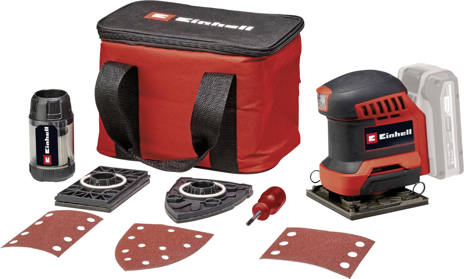 Einhell Power X-Change TE-OS 18/113 3X Li - Solo 4460730 Deltaslip batteridriven exkl. batteri/laddare, Utan laddare, inkl. väska, inkl. Tillbehör 18 V Antal