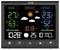 Digitales Wetterdisplay mit Temperatur (innen: 27°C, außen: 23°C), Luftfeuchtigkeit, Wettervorhersage (sonnig) und Zeit (10:28).