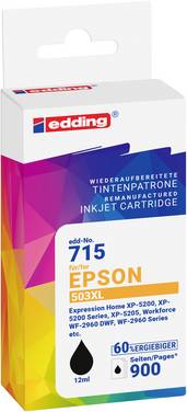 Edding EDD-715, Schwarz, 12 ml, 1 Stück(e), 900 Seiten, Einzelpackung