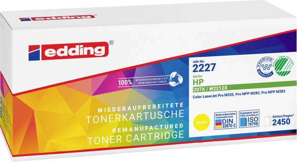Edding Toner ersetzt HP 207X Kompatibel  Gelb 2450 Seiten EDD-2227 18-2227