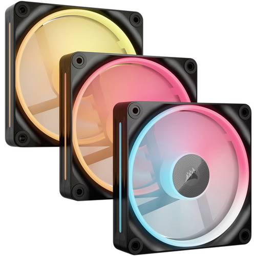 Corsair LX120-R RGB iC PC-Gehäuse-Lüfter Schwarz (B x H x T) 120 x 120 x 20 mm