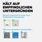 'Stark auf empfindlichen Untergründen: Tapete, Putz, Fliesen, Plastik, Metall. Ideal für leicht raue und glatte Flächen.'