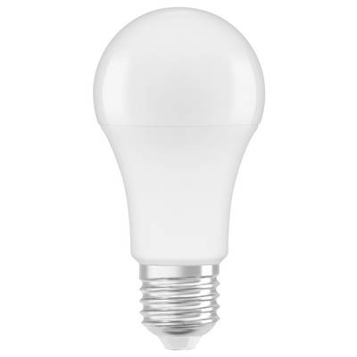 Eine weiße LED-Glühbirne mit Schraubsockel, geeignet für Standardlampenfassungen. Energiesparend und langlebig.
