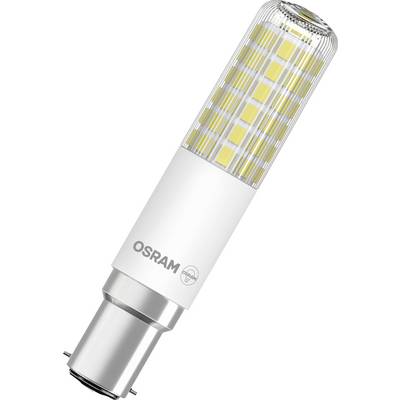 LED-Leuchte mit OSRAM-Aufdruck, zylindrische Form, sichtbare gelbe Lichtstreifen.