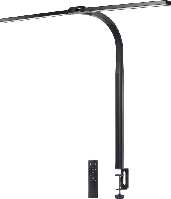 Sygonix  SY-6735644 LED-Schreibtischleuchte mit Klemmfuß LED LED 24 W EEK: F (A - G) Schwarz