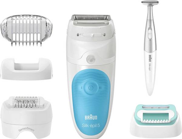 Braun Silk-epil 5-810 SensoSmart Epilierer Weiß, Blau