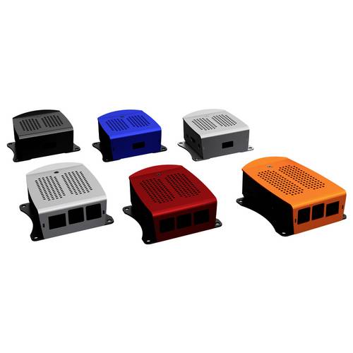 Fischer Elektronik SBC-Gehäuse Passend für (Entwicklungskits): Raspberry Pi® Aluminium (eloxiert), Schwarz (eloxiert)