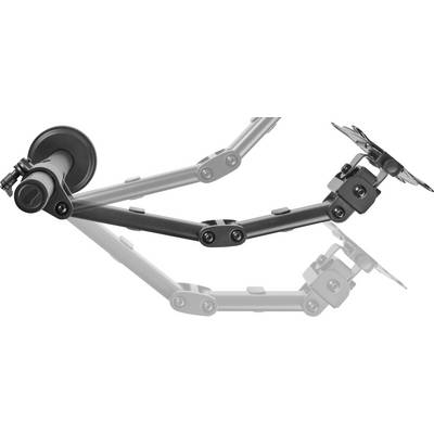 Ein flexibler Armhalter mit mehreren Gelenken und Saugnapf, geeignet zum Halten von Geräten oder Werkzeugen in verschiedenen Positionen.